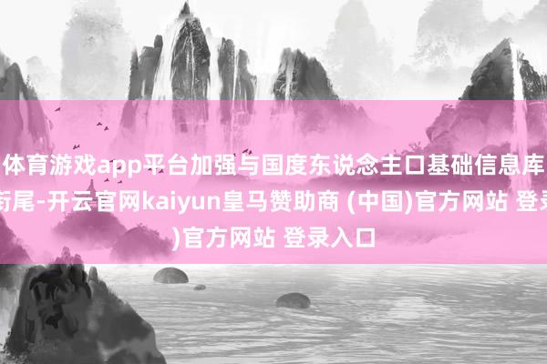 体育游戏app平台加强与国度东说念主口基础信息库等的衔尾-开云官网kaiyun皇马赞助商 (中国)官方网站 登录入口